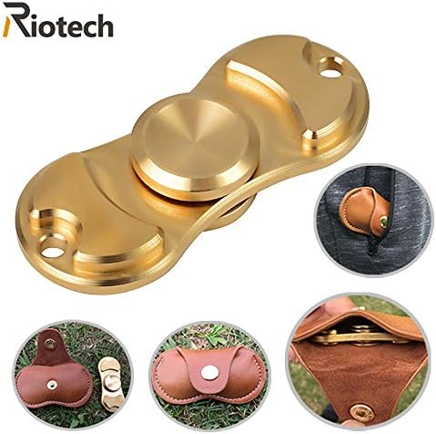 Riotech Luxury Hand spinner Fidget Spinner Toy Time Killer Perfect to relieve ADHD Anxiety Reduce Stress Helps Focus (Gold-2001)