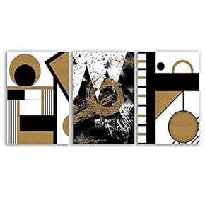 3 Piece Canvas Wall Art - Abstract Geometry - Canvas Prints Home Artwork Decoration for Living Room,Bedroom - 16"x24" x 3 Panels