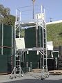 CBM Aluminum Scaffold Rolling Tower Standing at 12' High Hatch Dech with Gaurd Rail and U Lock CBM1290