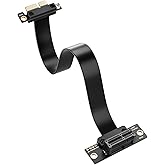 SinLoon PCIe 4.0 X1 Extension Cable 90 Degree PCI-E 1X Male to Female Riser Cable (30CM)