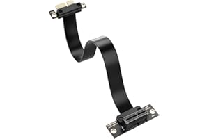 SinLoon PCIe 4.0 X1 Extension Cable 90 Degree PCI-E 1X Male to Female Riser Cable (30CM)