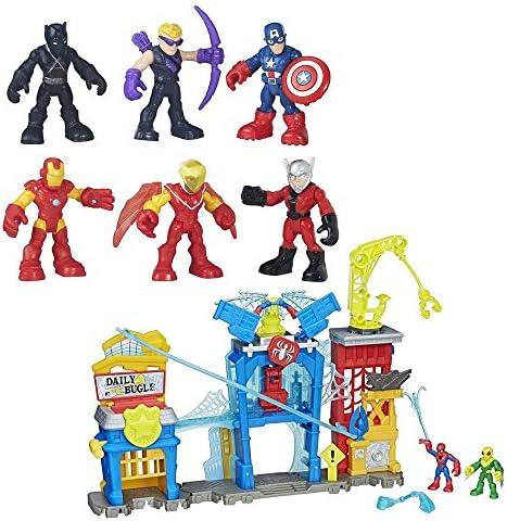 2 LOT Bundle Playskool Heroes Marvel : Playskool Heroes Super Hero and Super Hero Adventures Spider-Man Web-Quarters