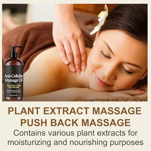 LBOYLOVE® Firming Body Massage Oil – Collagen & Stem Cell, Smooths Cellulite, Improves Texture, Refreshing Aromatherapy for Legs & Full Body 8 Fl Oz
