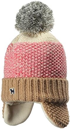 YJH Kids Cuff Knit Beanie Baby Toddler Children Warm Pom Winter Hat With Earflap Pink