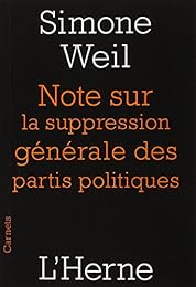 Note sur la suppression générale des partis politiques
