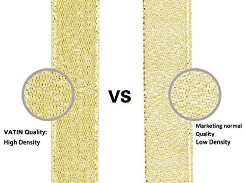 image for VATIN 2 Rolls Glitter Metallic Gold Ribbon 1
