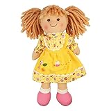 Bigjigs Toys 11 Inch Daisy Doll - Soft Body Plush Toy Doll with Hair and Outfit