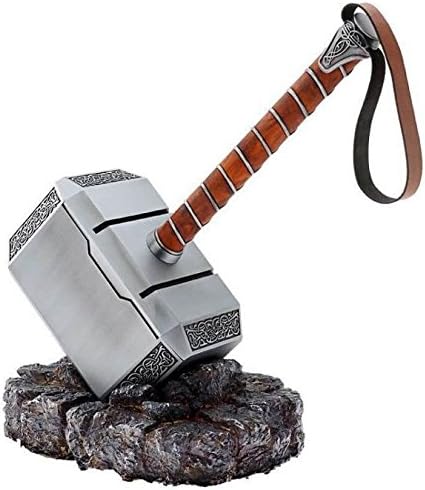 1:1 Full Metal Avengers Thor Hammer 1:1 Replica Prop Mjolnir Resin Base Cosplay