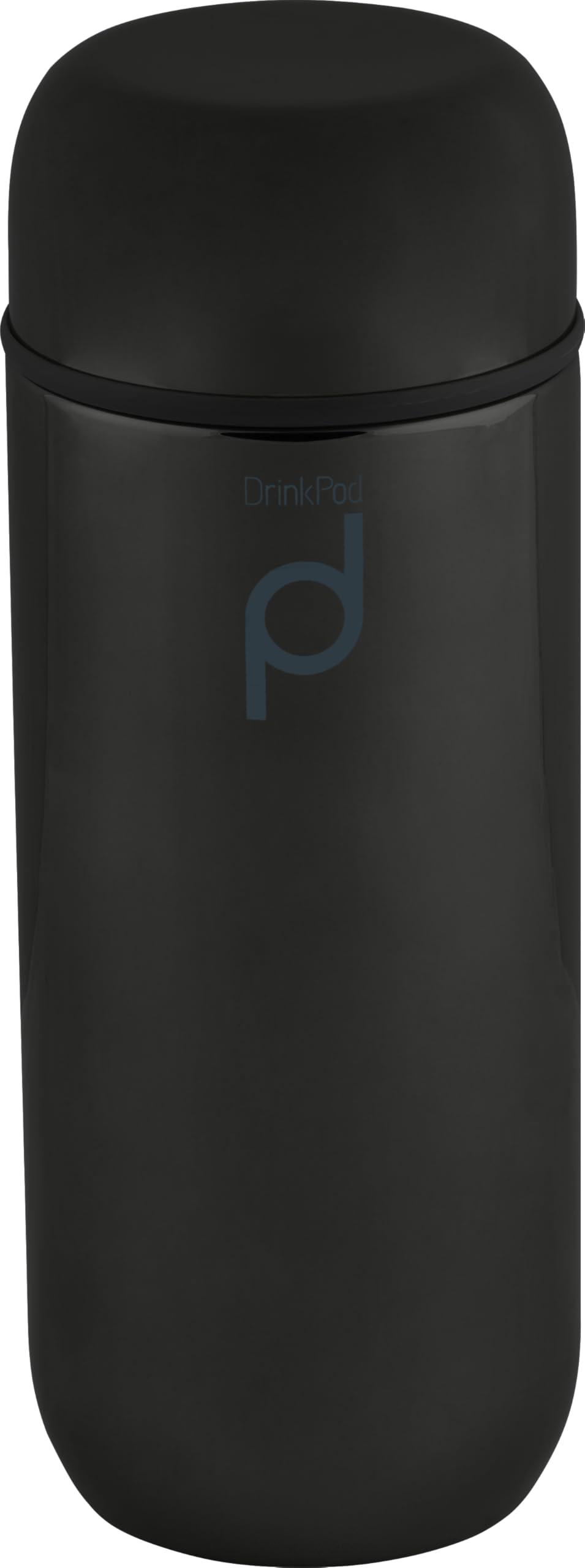 Drink Pod Vacuum Insulated Flask, Stainless Steel, Metallic Black, 200 milliliters