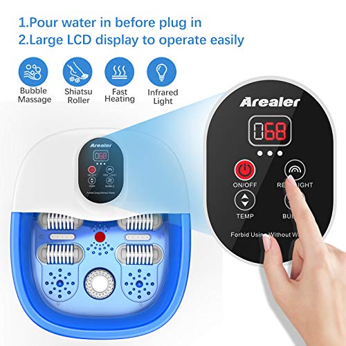 Foot Spa Bath Massager Arealer Foot Spa with Heat and Massage and Jets