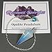 Resonant Energies 1.1 Inch Opalite Crystal Pendulum, Smooth Cone with a Crystal Finger Grip, Dowsing Divining Healing Gemstone