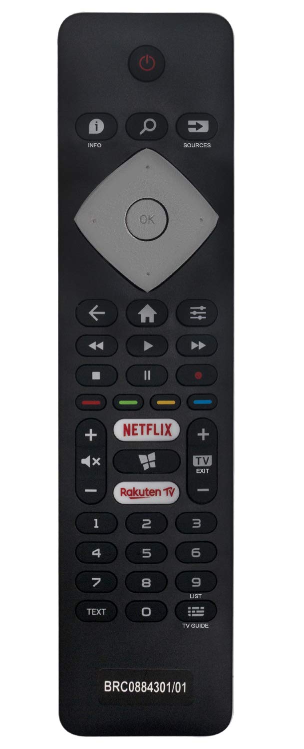ALLIMITY BRC0884301/01 Remote Control Replace for Philips 4K UHD TV wiht Netflix 43PUS6504/12 43PUS6504/62 43PUS6554/12 50PUS6554/12 65PUS6504/12 65PUS6554/12 70PUS6504/12 398GR10BEPHN0016BC