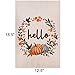 Shmbada Hello Fall Thanksgiving Day Welcome Double Sided Burlap Garden Flag, Premium Material, Seasonal Holiday Outdoor Decorative Small Flags for Home House Garden Yard Lawn Patio, 12.5 x 18.5 inch