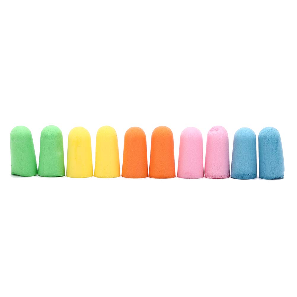 7thLake 5Pairs Multicolor Individually Wrapped Comfort Earplugs Slow Rebound Earplugs Foam Soft Ear Plugs Noise Reduction Protective For Sleep
