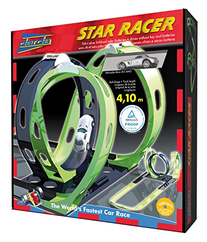 Darda 50107 - Rennbahn Star Racer, inklusive Mercedes Benz SLS AMG, 410 cm Streckenlänge