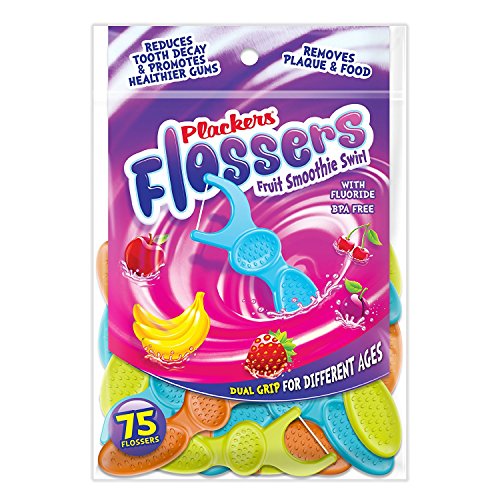 Plackers Kids 1st Floss Picks - Berry (75 ct - Pack of 5)