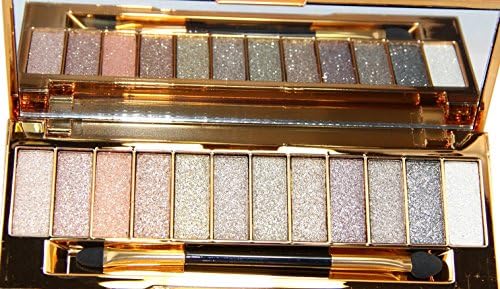 HAPPY CXL Makeup Glitter Eyeshadow Palette 12 Colors Cosmetics Eye Shadow Pallete with Mirror (# 5)