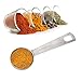 Ace Bright Stainless Steel Measuring Spoons, Set of 7 Stackable Measure Spoon for Dry and Liquid Ingredients, Etched Marked Baking Cooking Spoon with Detachable Ring Holder