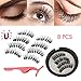 Magnetic Eyelashes, Day to Night Eyelash Kit, Reusable Silk False Lashes, Ultra Thin Magnet, Light weight & Easy to Wear, Best 3D Reusable Eyelashes with Applicator, 8 pac with Tweezers
