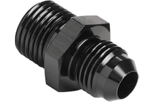 Podavelle Metric M16x1.5 to 6AN Male Flare Adapter Fuel Fitting Straight Aluminum Black