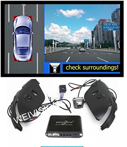 Weivision360 Bird View Car DVR Record Surround Parking System with 4 Hd Rear Front Side View Camera for Lexus Es 2013