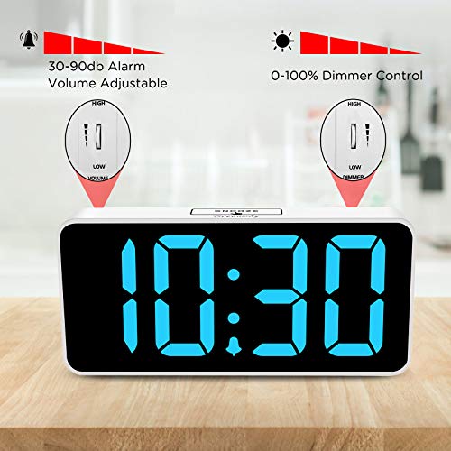 DreamSky Large Digital Alarm Clock Big Numbers for Seniors & Visually