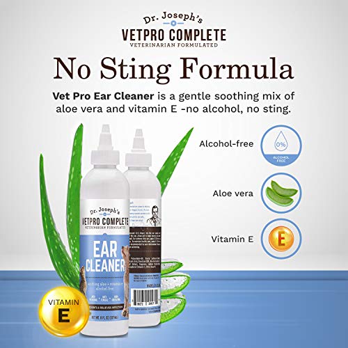 VetPro Complete Dog Ear Cleaner and Ear Infection Treatment Gentle