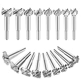 Forstner Drill Bits, Qibaok 17Pcs Forstner Bit Set Drill Bits Tungsten High Speed Steel Woodworking Hole Saw Set Wood Drill Bits Auger Opener for Woodworking, 15mm-40mm