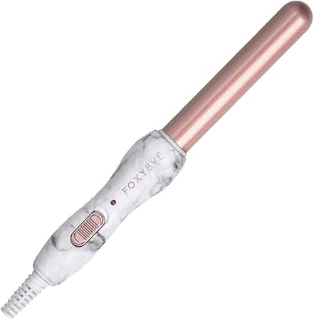 foxybae white marble curling wand