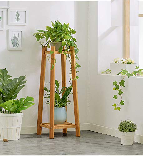 Beauty Panda? Teak Wood Multipurpose Plant Stand/Pot Stand | Living Room Side Stand/Flower Pot Stand | Vase Stand | Indoor Outdoor Planter Display Shelving (ST8M, Natural Wood)