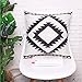 BreezyLife Aztec Throw Pillow Cover Geometric Decorative Pillow Case Square Linen Cushion Cover for Sofa Couch Farmhouse Outdoor Housewarming Gift 18X18 Inches