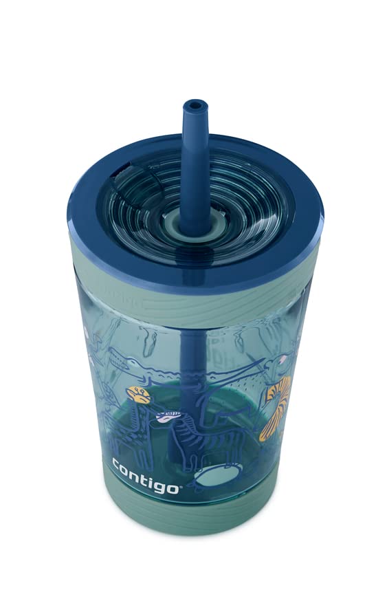Contigo SpillProof 14oz Tumbler with Straw and BPAFree Plastic, Fits