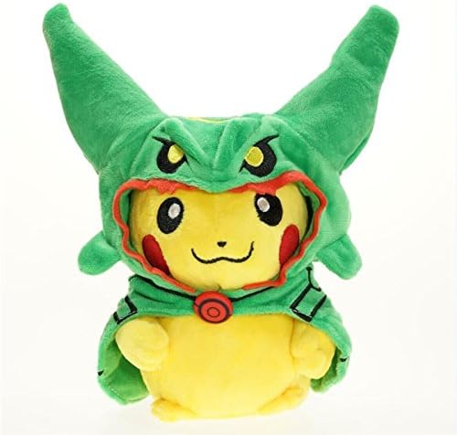 23cm 9" Pokemon Pikachu Mega Rayquaza Smiling Plush Toy Stuffed Doll Figure