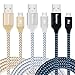 iSeekerKit Micro USB Cord,3 Pack 10ft High Speed Nylon Braided Cable USB 2.0 A Male to Micro B Sync and Charger Cord with Aluminum Connector Compatible for Galaxy s7 s6, Android (Silver&Golden&Black)