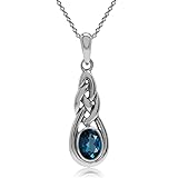 Silvershake Genuine London Blue Topaz 925 Sterling