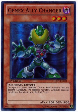 Yu-Gi-Oh! - Genex Ally Changer (HA04-EN003) - Hidden Arsenal 4: Trishulas Triumph - 1st Edition - Super Rare