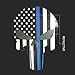 Reflective American Thin Blne Line Falg,Coross,Punisher Skull Decal Stickers (Thin Blue Iine(4-Pack))