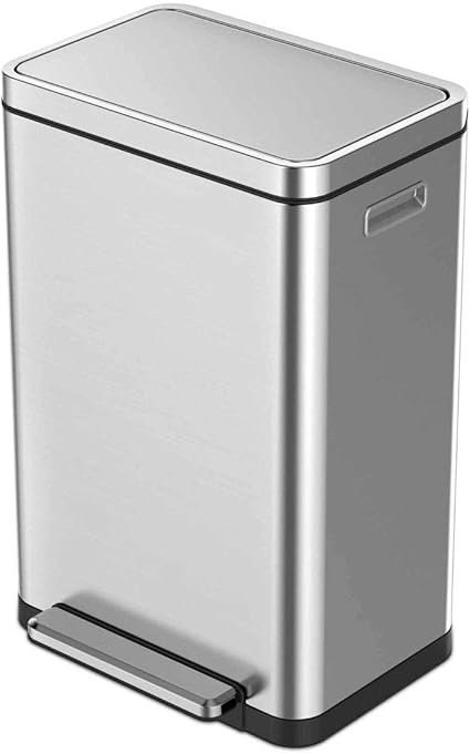Amazon ゴミ箱 ごみ箱 Eko 30リットル 消臭 キッチン ペダル 密閉 エックスキューブステップビン 30l おしゃれ ステンレス Eko フタ付きゴミ箱
