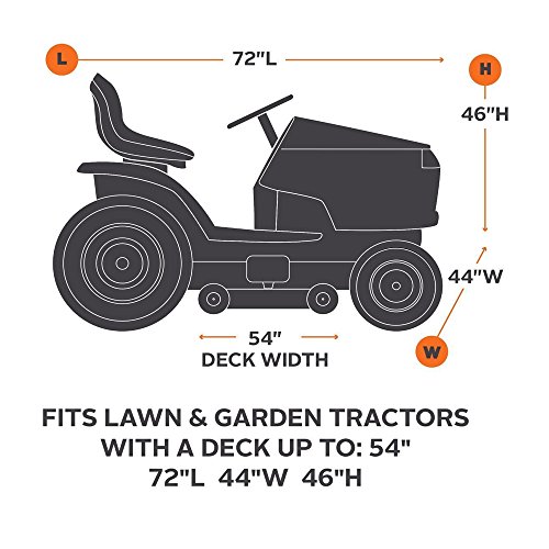 VVHOOY Waterproof Lawn Tractor Mower Cover,54inch 210D Oxford Heavy Duty Riding Lawn Cover,Universal Fit for Toro, Craftsman, Honda, Husqvarna, John Deere,Cub Cadet, Greenworks Lawn Mower and More