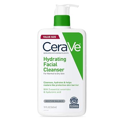 cerave foaming facial cleanser with hyaluronic acid and 3 ceramides