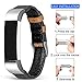Jobese Compatible with Fitbit Alta Hr Bands for Women Men/Fitbit Alta/Fitbit Ace Band, Soft Classic Canvas Fabric Straps with Genuine Leather Compatible with Fitbit Alta Bands