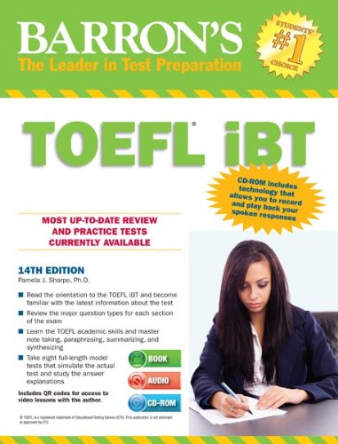 Download Barron's TOEFL iBT with Audio CDs and CD-ROM, 14th Edition