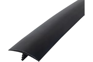 Outwater Plastic T-molding 1-1/4 Inch Black Flexible Polyethylene Center Barb Tee Moulding 250 Foot Coil