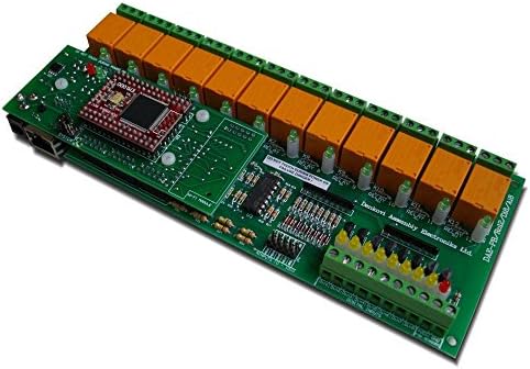 Ethernet 12 Way Relay Output and 16 Inputs Module Board - Web, TCP/IP, DAQ, Telnet, HTTP API, E-mails