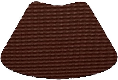 12 Piece Chocolate Fishnet Placemat, Traditional Style, Lace Material, Solid Pattern, Wedge Shape, Machine washable, Perfect For Everyday, Fade Resistant And Durable, Dark Brown