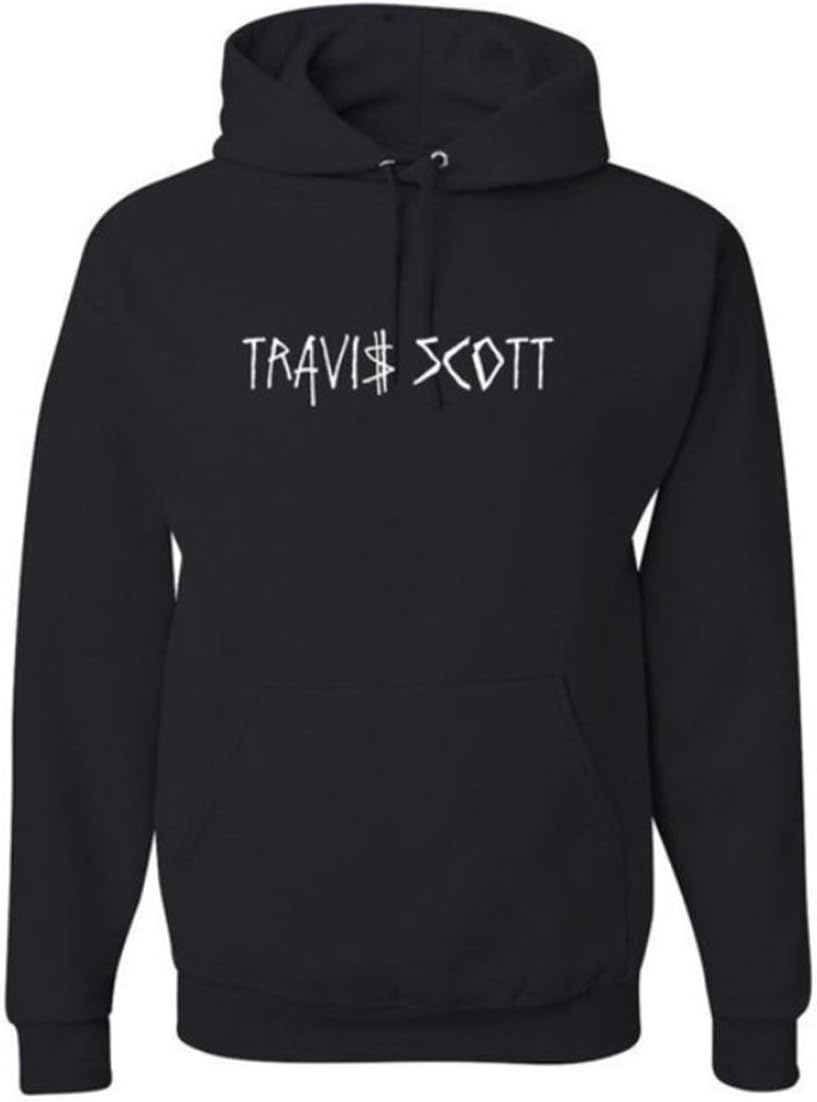 Travis Scott Letter Print Hooded Hoodie Unisex Drawstring Long Sleeve Sweatshirt