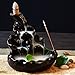 Pixnor Ceramic Glaze Incense Smoke Cone Burner Backflow Censer Tower Holder