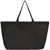 Large Canvas Tote Bag - Reusable Grocery Bag Foldable Heavy Duty Shopping Bag for DIY Art Crafts Painting Embroidery