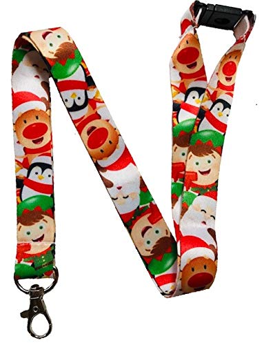 20MM Festive Christmas Elf & Friends Neck Lanyard with Safety Breakaway