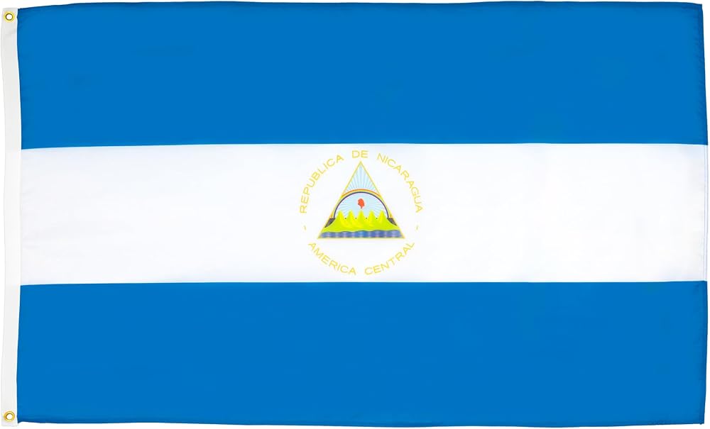 AZ FLAG Nicaragua Flag 3x5 ft 100D Polyester with 2 Brass Grommets